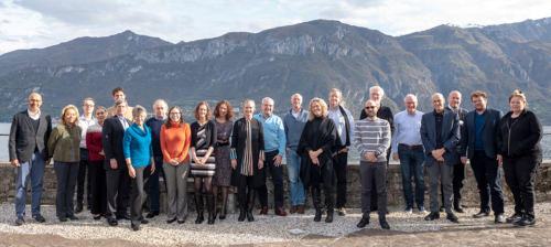 Transatlantic Working Group on Content Moderation Online and Freedom of Expression at Bellagio (left to right): Harlem Désir, Eileen Donahoe, Paddy Leerssen, Brittan Heller, Joris van Hoboken (back), Mark MacCarthy, Susan Ness, Nico van Eijk, Laura Rosenberger, Heidi Tworek, Barbora Bukovská, Marietje Schaake, Benoît Loutrel, Peter Chase, Katherine Maher, Toomas Hendrik Ilves, Michal Feix, Jeff Jarvis, John Frank, Michael Chertoff, Nicklas Lundblad, Peter Pomerantsev, Erika Mann.