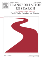 Cover of Transportation Research Part F: Traffic Psychology and Behaviour journal.