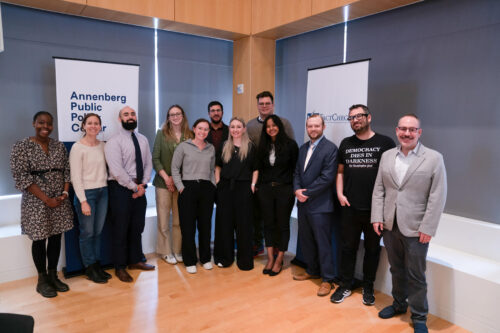 Group shot of current and former APPC postdoctoral fellows at APPC's 30th anniversary luncheon.