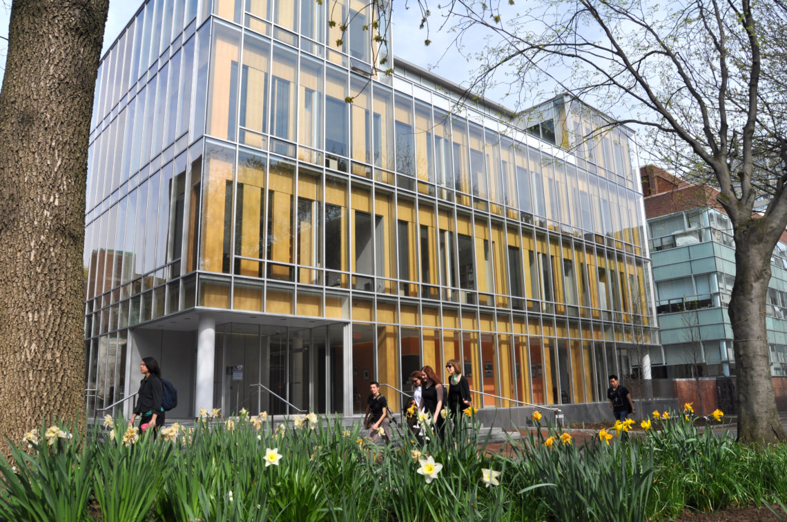 Annenberg Public Policy Center building in the spring