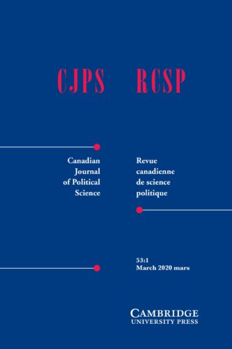 Canadian Journal of Political Science cover