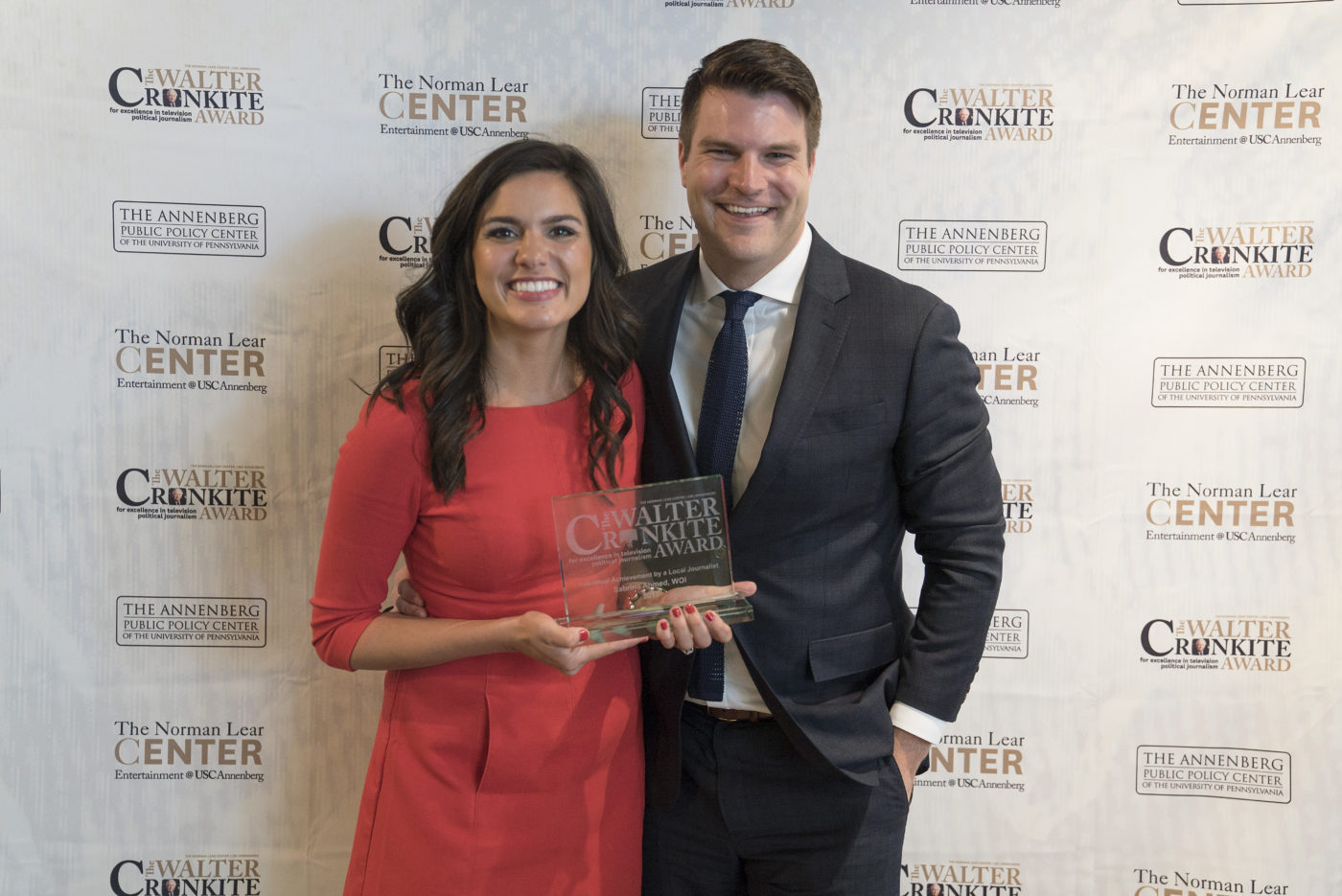 Sabrina Ahmed, WOI (Ames, IA) with her award.