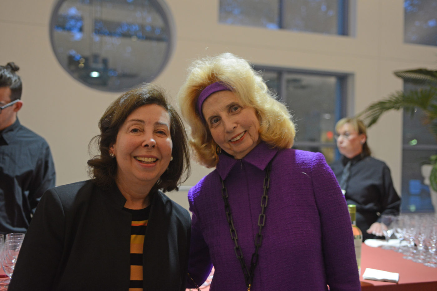 Gail Levin, Director of the Leonore Annenberg scholarship and fellowship programs, with Leonore Annenberg's daughter Diane Deshong.