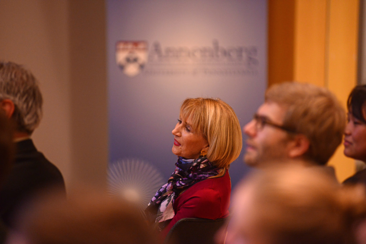 Marcia McNutt listens to introductions.