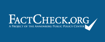 Logo of FactCheck.org, an APPPC which John Oliver cited to debunk RFK Jr.'s misleading claims about autism.