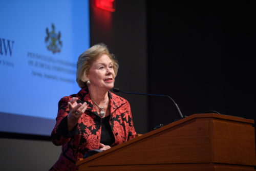 Judge Marjorie O. Rendell at Fair & Impartial Judiciary Symposium, Oct. 26, 2019.