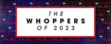 Image for FactCheck.'rg's whoppers of 2023