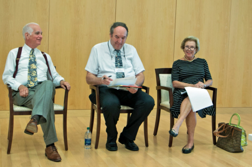 From left to right, F. Graham Lee, Bruce Allen Murphy, and Judge Marjorie O. Rendell.