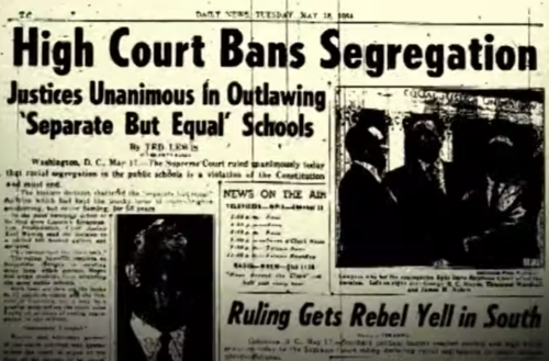 A newspaper headline from a video being highlighted for Juneteenth