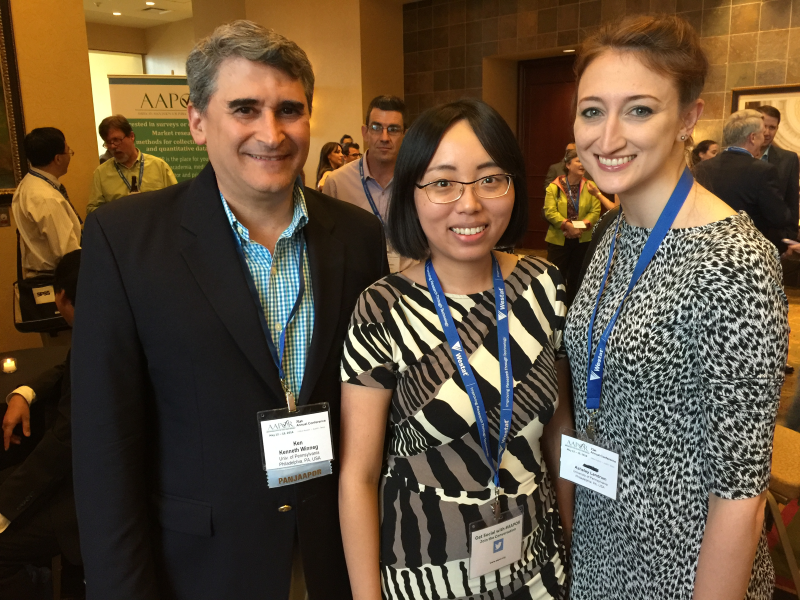 Ken Winneg, Nan Li,, and Asheley Landrum at the AAPOR conference in Austin, Texas