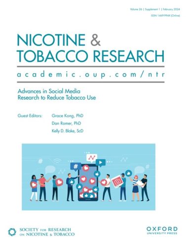 Cover of Nicotine and Tobacco Research, February 2024 edition.