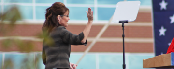 2008 Vice Presidential candidate Sarah Palin at an Ohio rally in October 2008. Credit: Matt Fields.