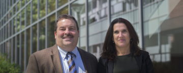 Visiting scholars William K. Hallman and Dominique Brossard.