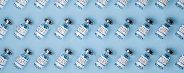 image of covid-19 vaccine bottles for covid mandate study