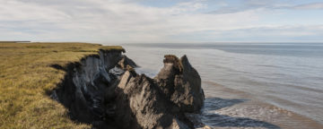 Eroding coastline in Alaska.