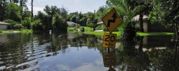 Florida neighborhood flooded after a tropical storm. Credit: FEMA/Barry Bahler.