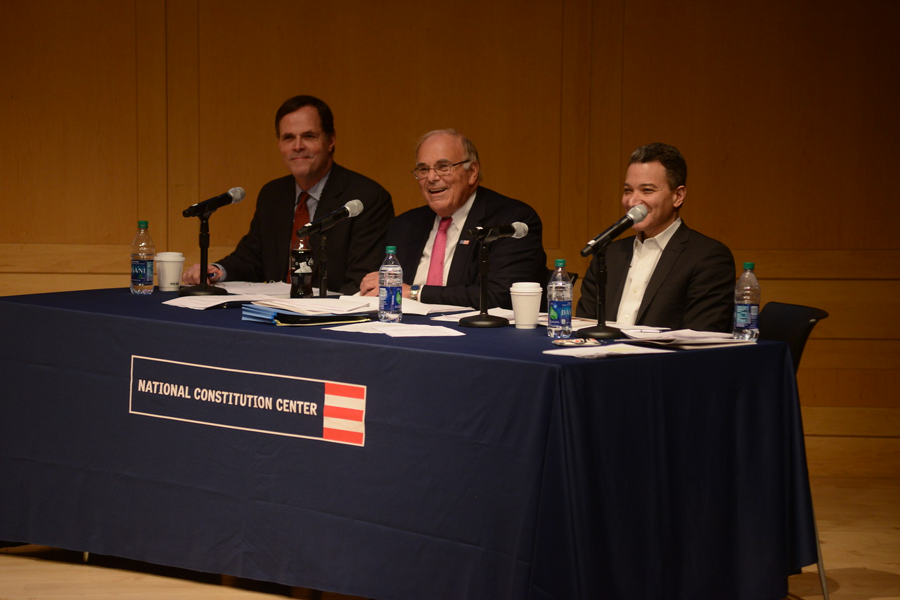 Citizenship Challenge judges David Thornburgh, Ed Rendell and Jeffrey Rosen.