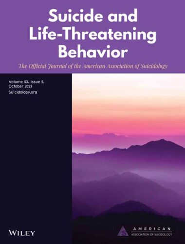 Cover of Suicide and Life-Threatening Behavior, October 2023, Volume 53 Issue 5.