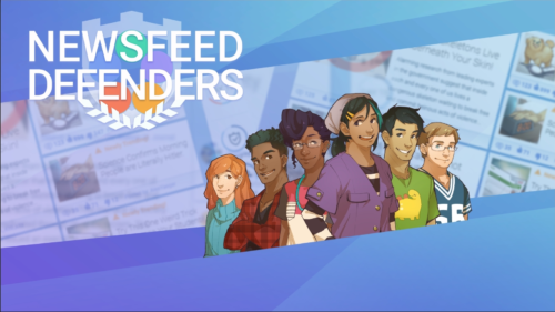 A preview of the new "NewsFeed Defenders" game.