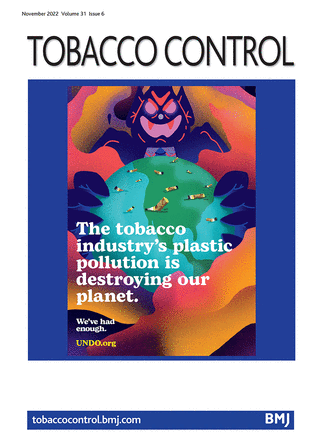 Tobacco Control November 2022 cover.