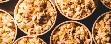 Popcorn image. A study of popcorn-eating behavior was one of the retractions of scientific findings analyzed in the update of the third Annenberg Science Media Monitor.