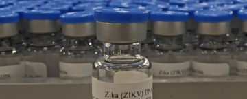 Vials of NIAID's Zika Virus Investigational DNA Vaccine, taken at the NIAID Vaccine Research Center’s Pilot Plant in Frederick, MD. Credit: NIAID.